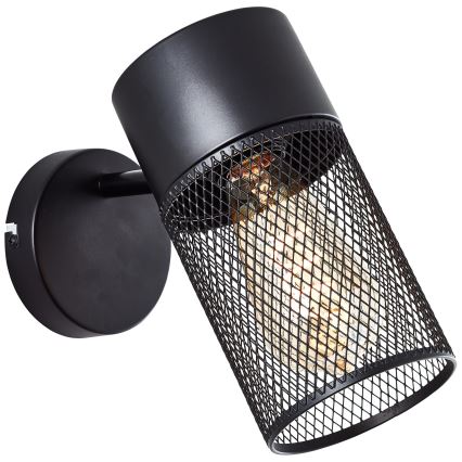 Brilliant - Vægspot KAMOLO 1xE27/40W/230V sort