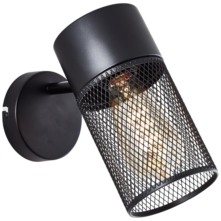 Brilliant - Vægspot KAMOLO 1xE27/40W/230V sort