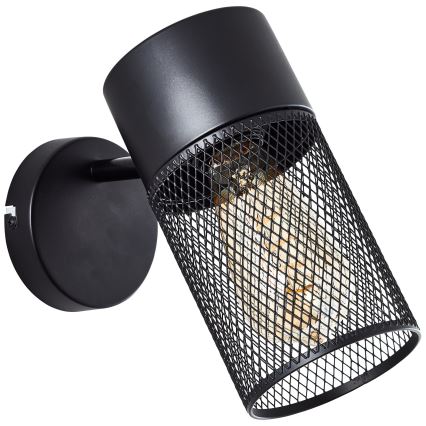 Brilliant - Vægspot KAMOLO 1xE27/40W/230V sort