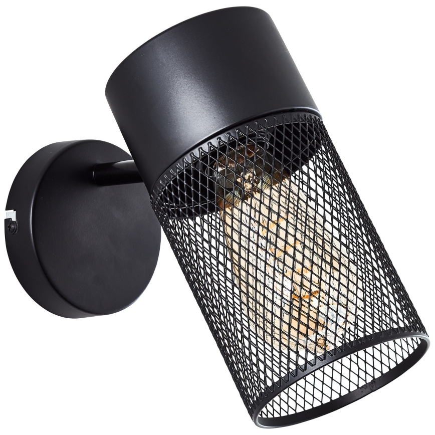 Brilliant - Vægspot KAMOLO 1xE27/40W/230V sort