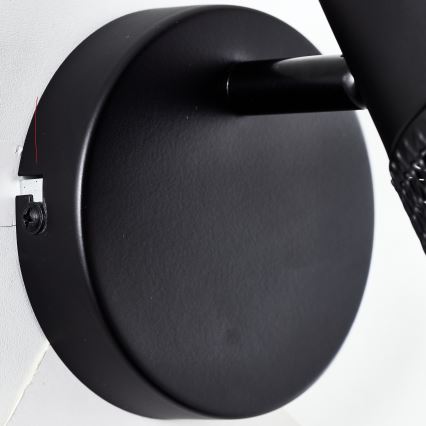 Brilliant - Vægspot KAMOLO 1xE27/40W/230V sort