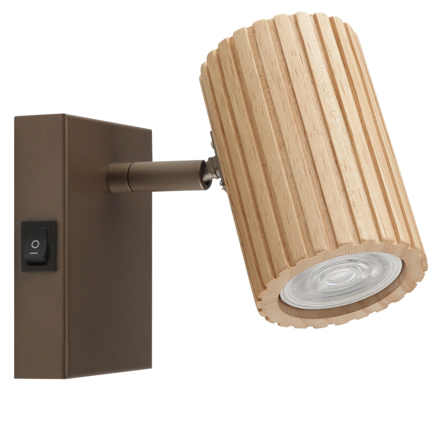 Brilliant - Vægspot LAKEWOOD 1xGU10/10W/230V brun