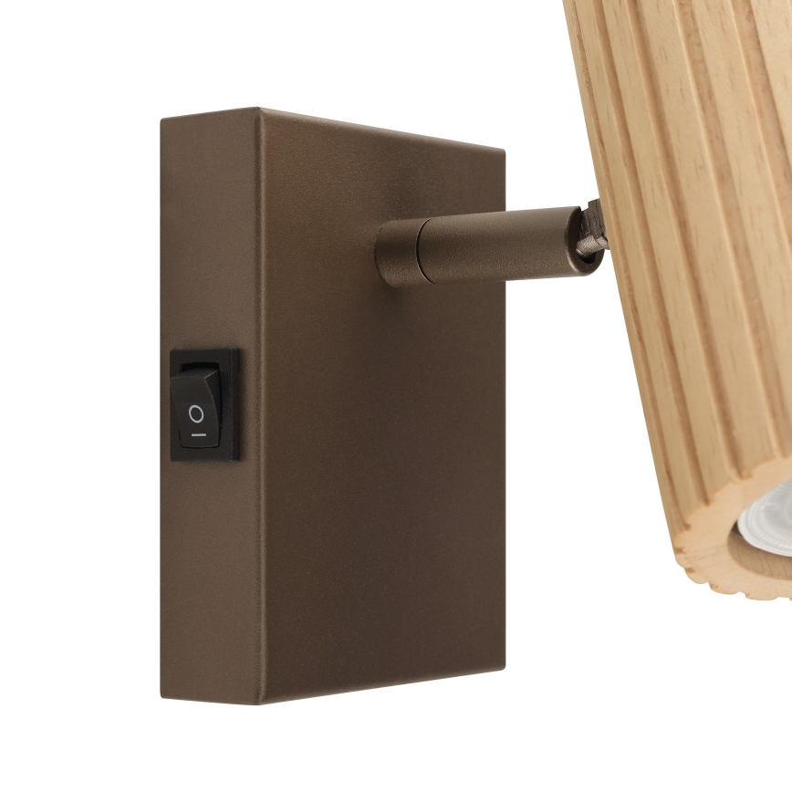 Brilliant - Vægspot LAKEWOOD 1xGU10/10W/230V brun