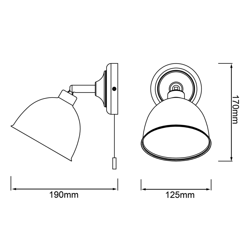 Brilliant - Vægspot TELIO 1xE14/28W/230V hvid