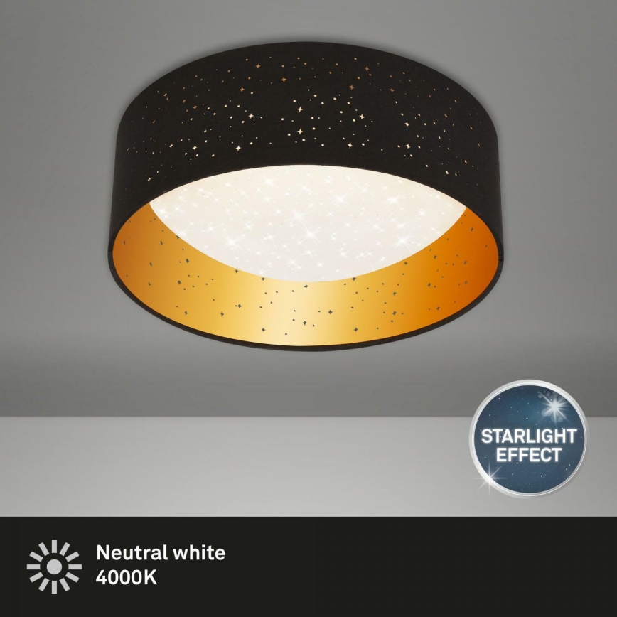 Brilo 3482-015 - LED loftlampe MAILA STARRY LED/12W/230V sort/guldfarvet