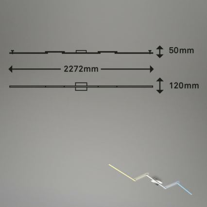 Brilo 3737-018 - LED loftlampe dæmpbar SMART LED/24W/230V 3000-6500K Wi-Fi Tuya + fjernbetjening