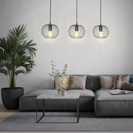 Brilo 4037-035 - Pendellampe på kabel 3xE27/40W/230V