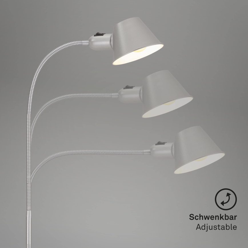 Brilo - Bordlampe 1xE27/10W/230V mat krom
