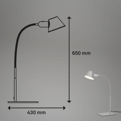 Brilo - Bordlampe 1xE27/10W/230V mat krom