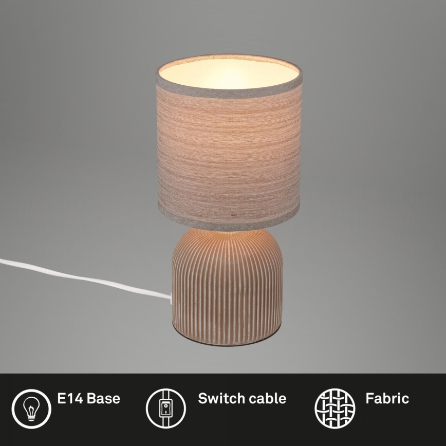 Brilo - Bordlampe INO 1xE14/10W/230V brun