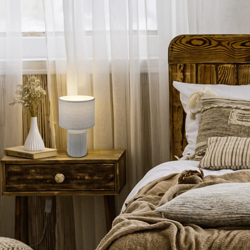 Brilo - Bordlampe INO 1xE14/10W/230V grå