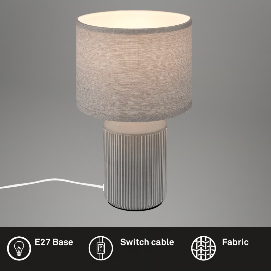 Brilo - Bordlampe INO 1xE14/10W/230V grå