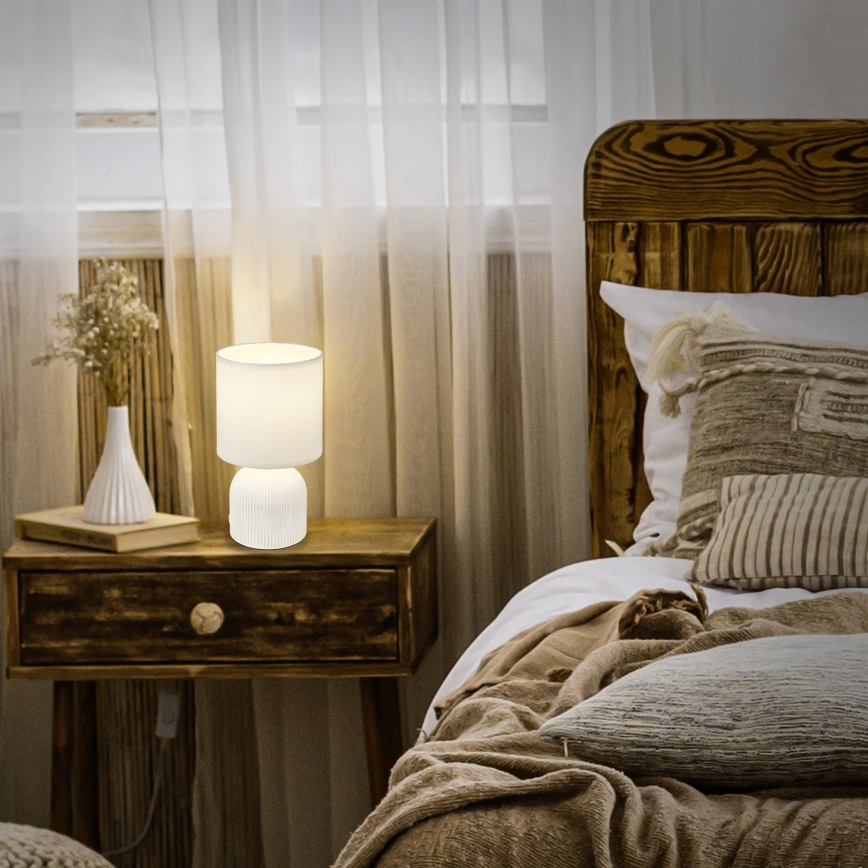 Brilo - Bordlampe INO 1xE14/10W/230V hvid