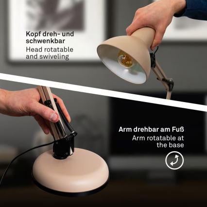 Brilo - Bordlampe PIXA 1xE14/25W/230V beige