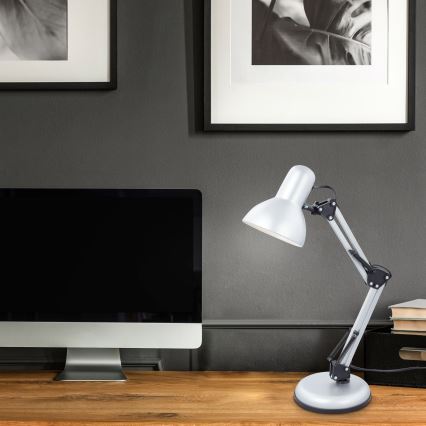 Brilo - Bordlampe PIXA 1xE14/25W/230V sølv