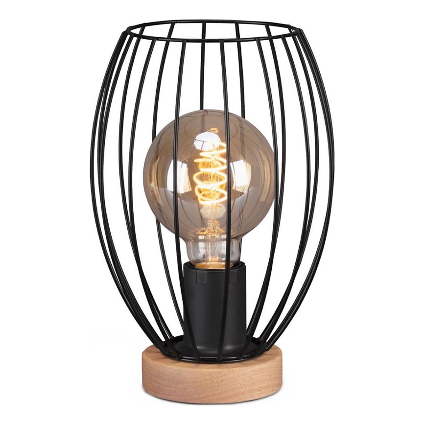 Brilo - Bordlampe WAKTU 1xE27/25W/230V gummitræ