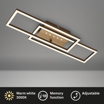 Brilo - Dæmpbar LED-loftlampe LED/30W/230V 3000K brun