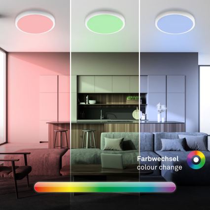 Brilo - Dæmpbar LED RGBW loftlampe LED/20W/230V 2200-6500K Wi-Fi Tuya Ø 27 cm