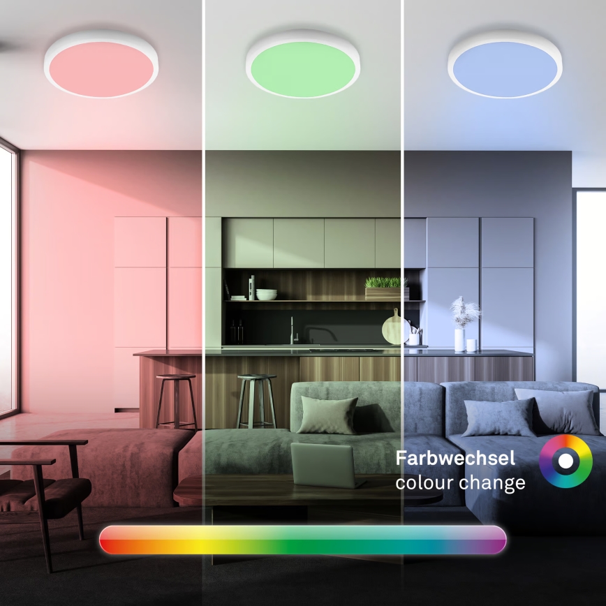 Brilo - Dæmpbar LED RGBW loftlampe LED/20W/230V 2200-6500K Wi-Fi Tuya Ø 27 cm