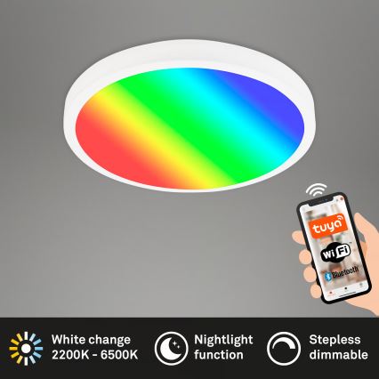 Brilo - Dæmpbar LED RGBW loftlampe LED/20W/230V 2200-6500K Wi-Fi Tuya Ø 27 cm