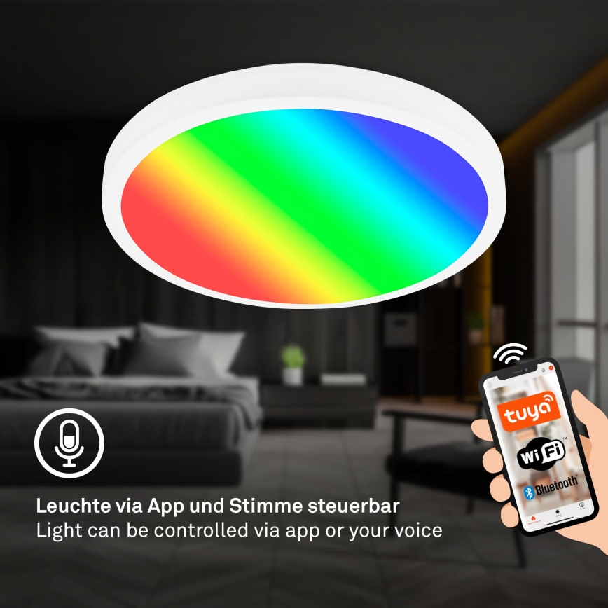 Brilo - Dæmpbar LED RGBW loftlampe LED/20W/230V 2200-6500K Wi-Fi Tuya Ø 27 cm