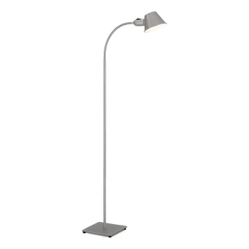 Brilo - Fleksibel gulvlampe 1xE27/10W/230V sølvfarvet