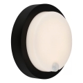 Brilo - Genopladelig LED udendørs væglampe med sensor LED/4W/5V 4400 mAh IP44 sort