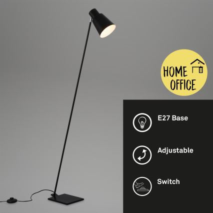 Brilo - Gulvlampe 1xE27/10W/230V sort
