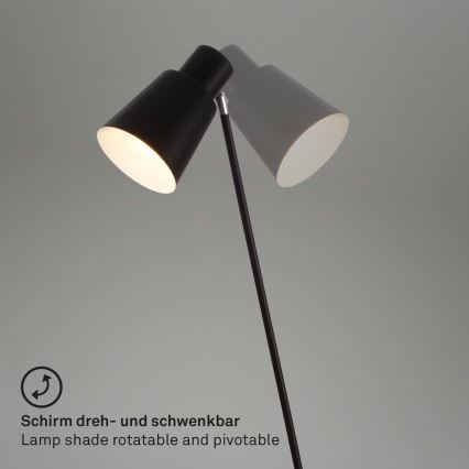 Brilo - Gulvlampe 1xE27/10W/230V sort