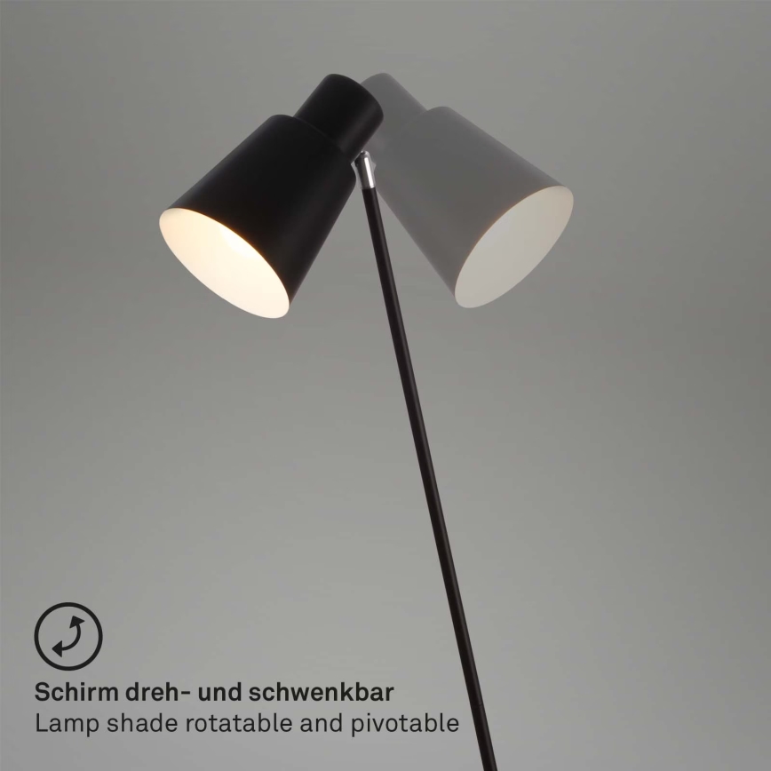 Brilo - Gulvlampe 1xE27/10W/230V sort