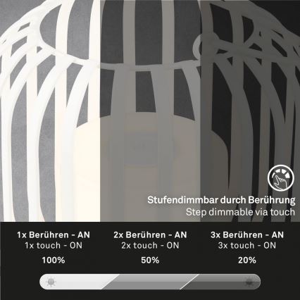 Brilo - LED Dæmpbar rechargeable udendørs bordlampe LED/2W/5V IP44 hvid