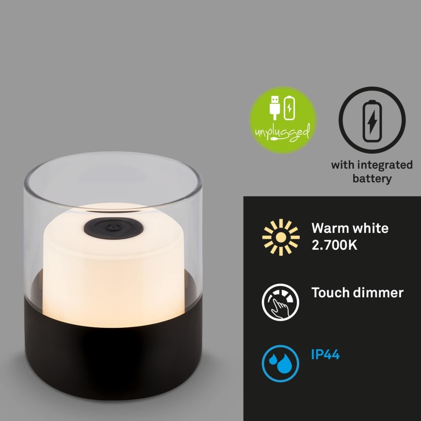 Brilo - LED-dæmpbar genopladelig udendørs bordlampe LILET LED/2W/5V IP44