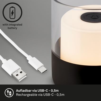 Brilo - LED-dæmpbar genopladelig udendørs bordlampe LILET LED/2W/5V IP44