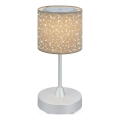 Brilo - LED Dæmpbar Genopladelig Udendørs Bordlampe LOLE LED/3W/5V 2000mAh IP44 sølv/beige