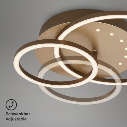 Brilo - LED dæmpbar loftarmatur LED/26W/230V 3000K brun