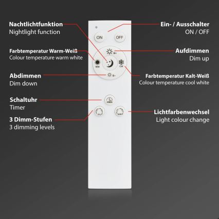 Brilo - Dæmpbar LED-loftlampe FRAME LED/50W/230V 2700-6500K 72,4x72,4cm sort Wi-Fi Tuya + fjernbetjening