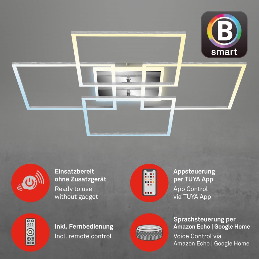 Brilo - LED dæmpbar loftlampe FRAME LED/50W/230V 2700-6500K Wi-Fi Tuya + fjernbetjening