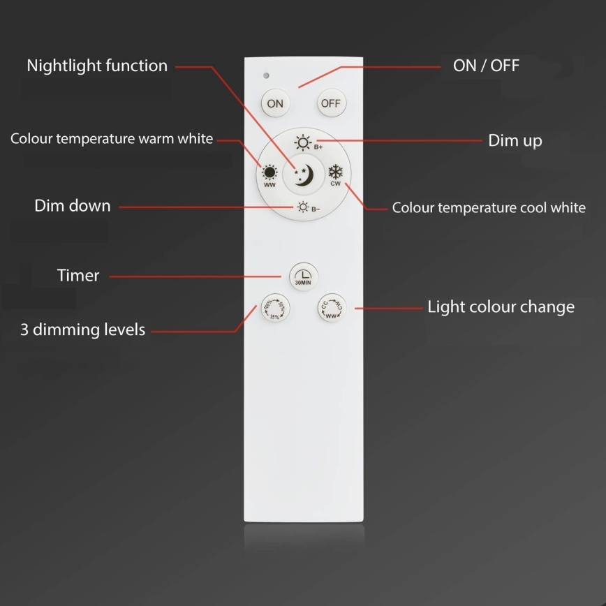 Brilo - LED dæmpbar loftlampe FRAME LED/50W/230V 2700-6500K Wi-Fi Tuya + fjernbetjening