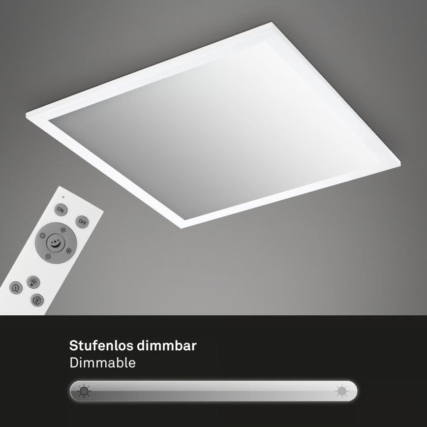 Brilo - Dæmpbar LED-loftlampe LED/21W/230V 3000-6500K 38x38 cm hvid + fjernbetjening