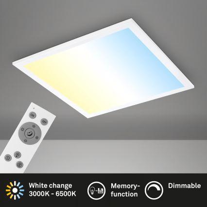 Brilo - Dæmpbar LED-loftlampe LED/21W/230V 3000-6500K 38x38 cm hvid + fjernbetjening