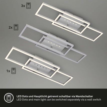 Brilo - LED dæmpbar loftlampe LED/30W/230V 3000K mat krom