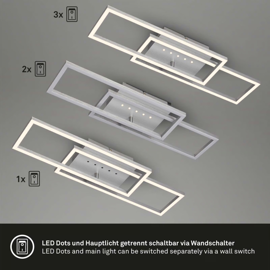 Brilo - LED dæmpbar loftlampe LED/30W/230V 3000K mat krom