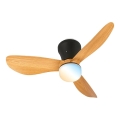 Brilo - LED-dæmpbar loftventilator LUFITO LED/15W/230V 3000/4000/6000K beige + fjernbetjening