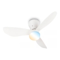 Brilo - LED Dæmpbar loftventilator LUFITO LED/15W/230V 3000/4000/6000K hvid + fjernbetjening