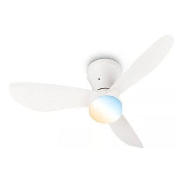 Brilo - LED Dæmpbar loftventilator LUFITO LED/15W/230V 3000/4000/6000K hvid + fjernbetjening