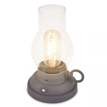 Brilo - LED Dæmpbar udendørs genopladelig bordlampe KANEA LED/1,5W/5V IP44 1200 mAh antracit