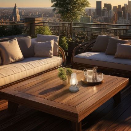 Brilo - LED Dæmpbar udendørs genopladelig bordlampe KANEA LED/1,5W/5V IP44 1200 mAh antracit