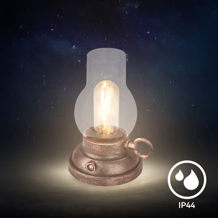 Brilo - LED dæmpbar udendørs genopladelig bordlampe KANEA LED/1,5W/5V IP44 1200 mAh bronze