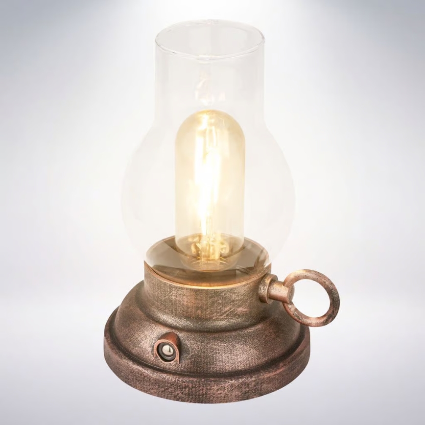 Brilo - LED dæmpbar udendørs genopladelig bordlampe KANEA LED/1,5W/5V IP44 1200 mAh bronze