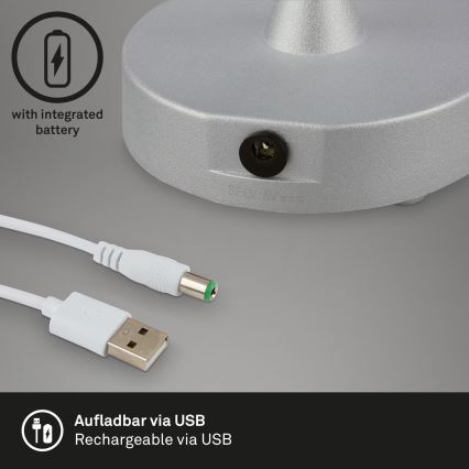Brilo - LED dæmpbar udendørs genopladelig bordlampe OLANA LED/3W/5V IP44